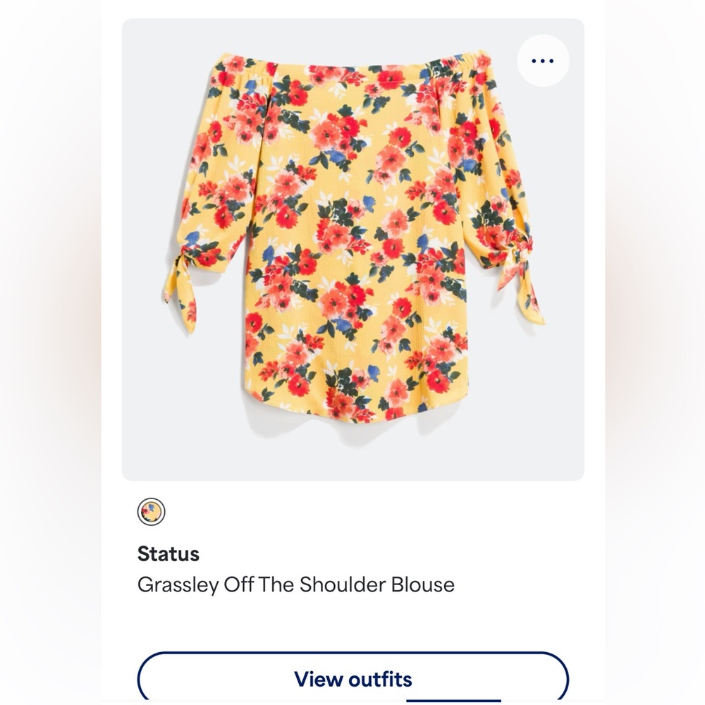 Women’s off the shoulder blouse XXL top from stitch fix